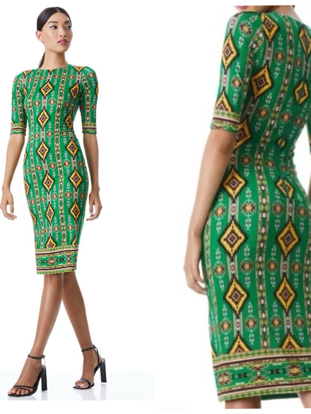 Alice + Olivia Emerald Delora ikat print dress